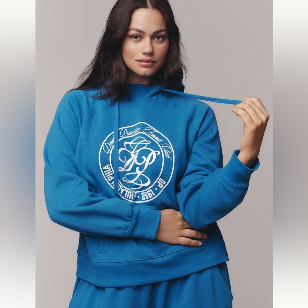 Anthropologie Daily Practice Cotton-Blend Graphic Hoodie